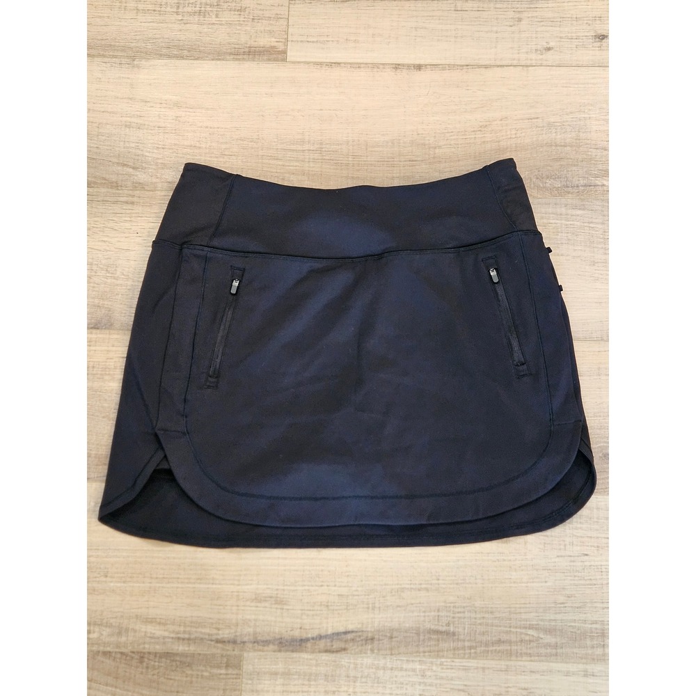 Athleta Fairway Golf Skort 16" Womens Large Black High Rise Tennis Pickleball